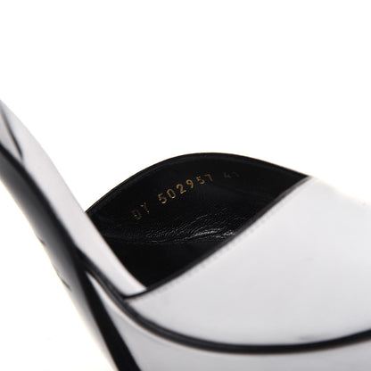 Saint Laurent Calfskin Tribute 105 Open Toe Platform Sandals 41 White 8 of 14