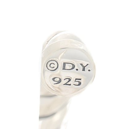 David Yurman Sterling Silver Small Sculpted Cable Hoop Earrings 3 of 3