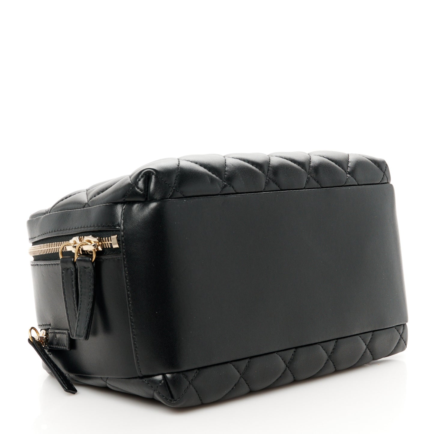 Lambskin Quilted Medium Trendy CC Bowling Bag Black