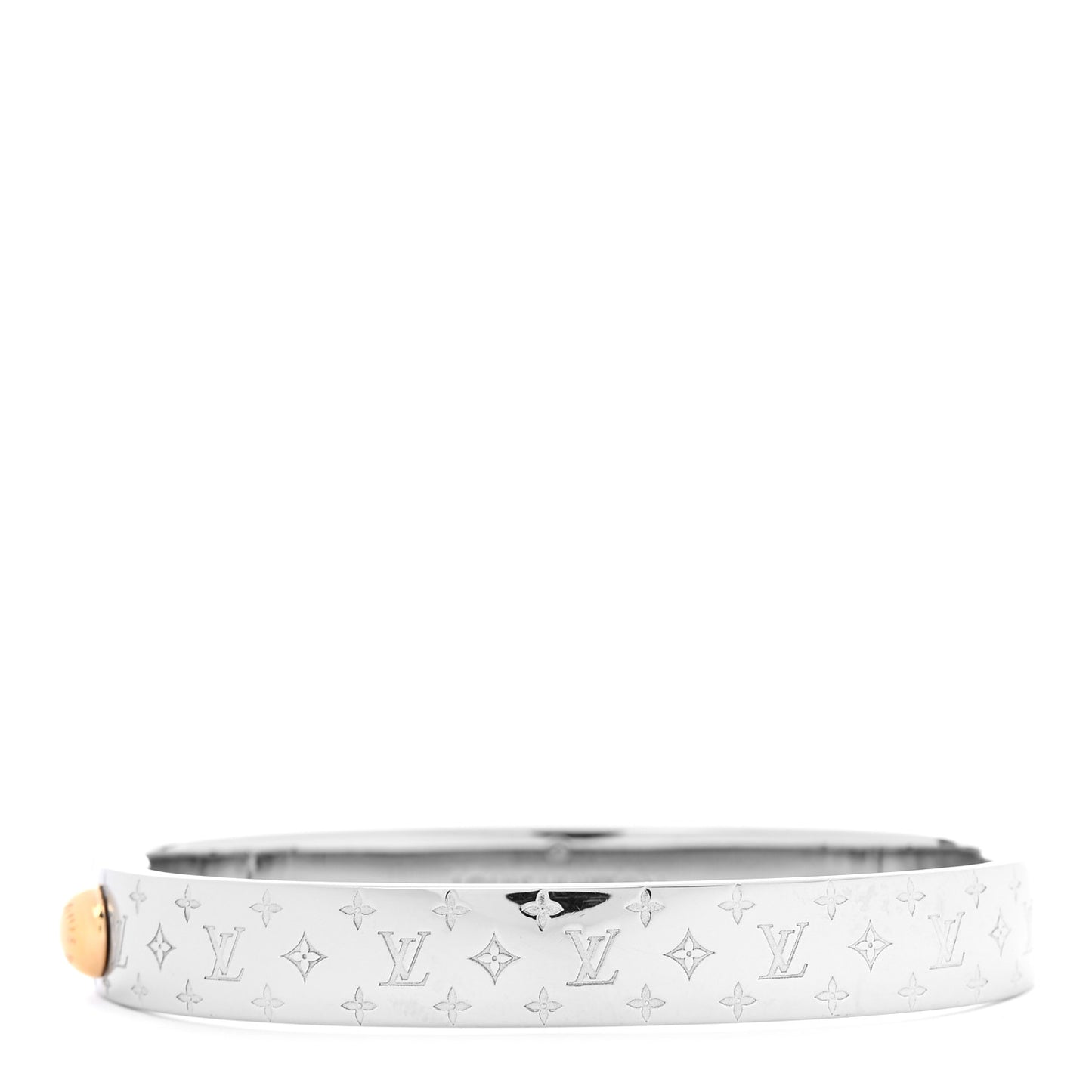 Brass Palladium Plated Nanogram Cuff M Silver