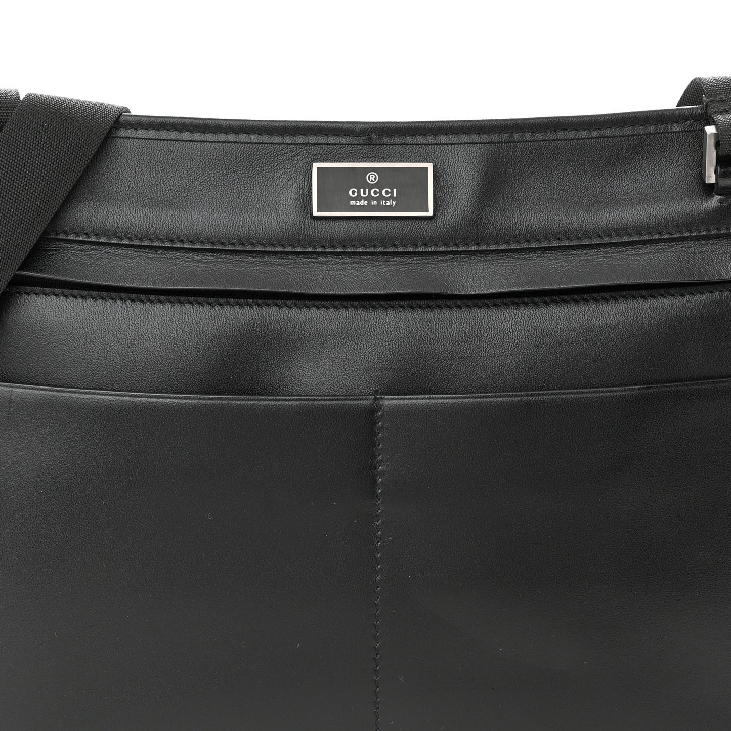 Pebbled Calfskin Medium Soho Messenger Bag Black