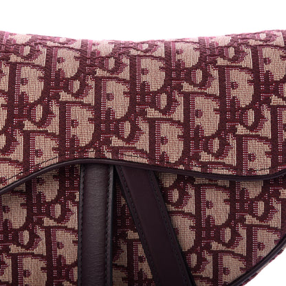 Christian Dior Oblique Saddle Bag Burgundy 10 of 10