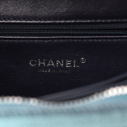 Chanel Iridescent Caviar Quilted Medium CC Filigree Vanity Case Dark Turquoise 8 of 12
