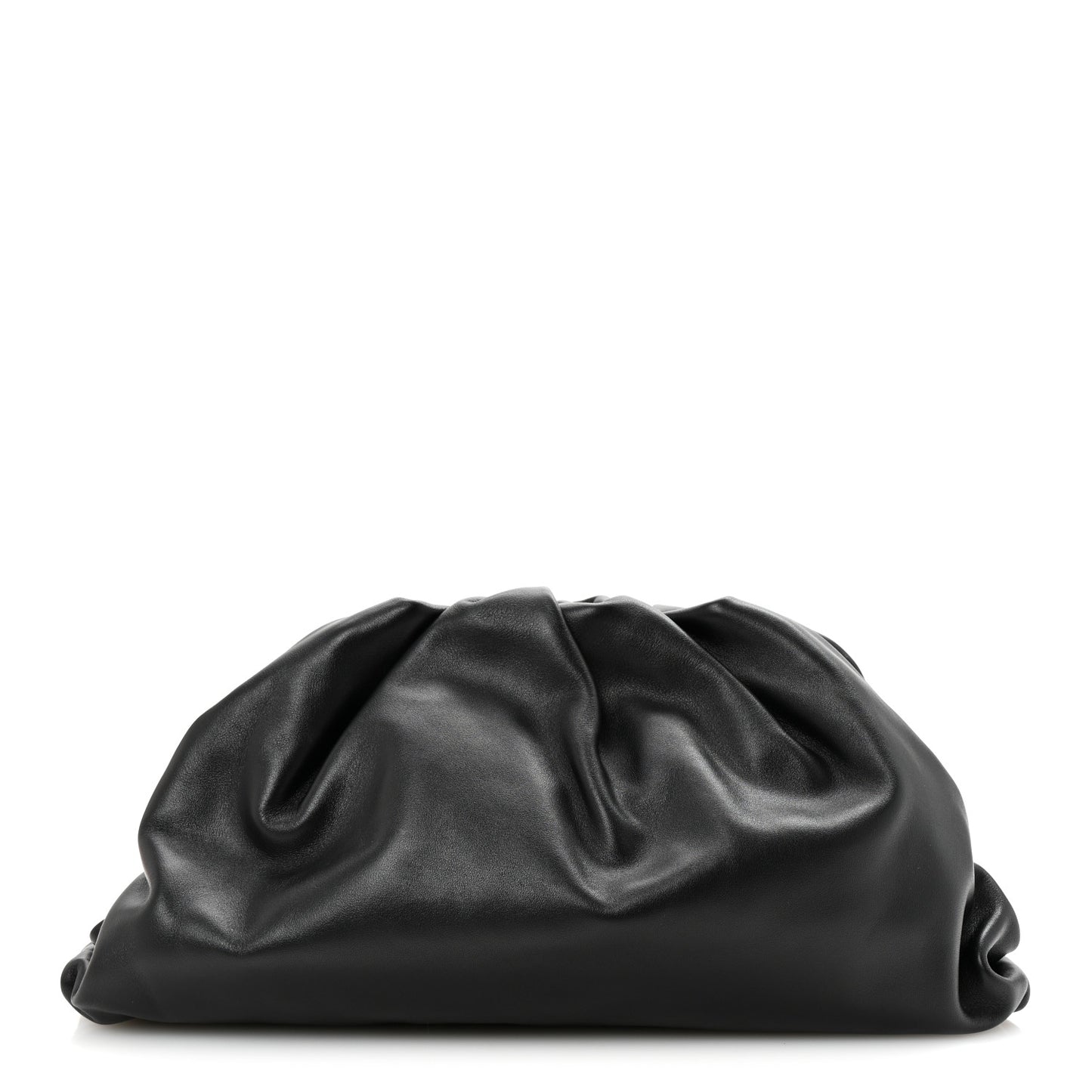 Smooth Butter Calf The Pouch Oversized Clutch Black