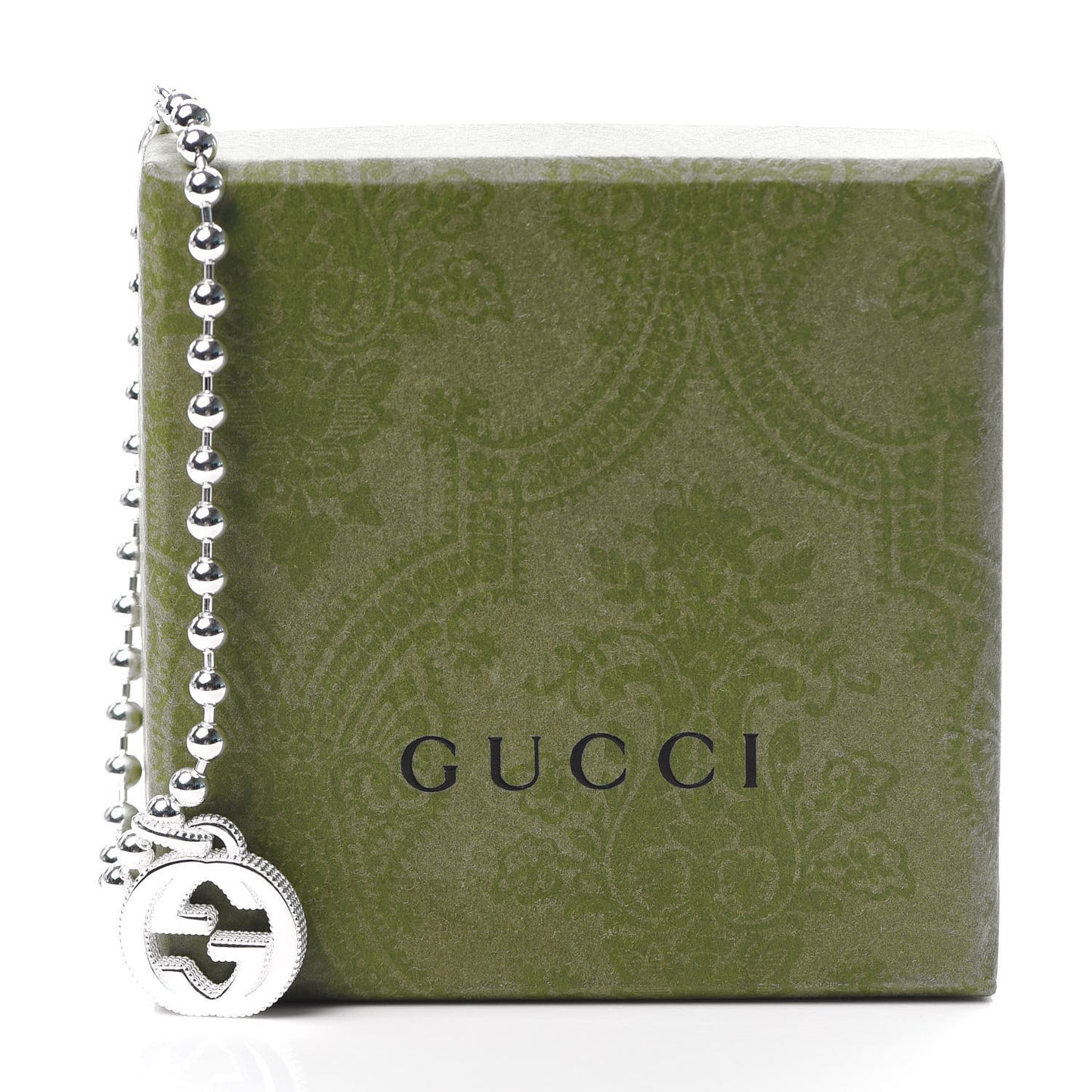 Sterling Silver Interlocking GG Charm Bracelet