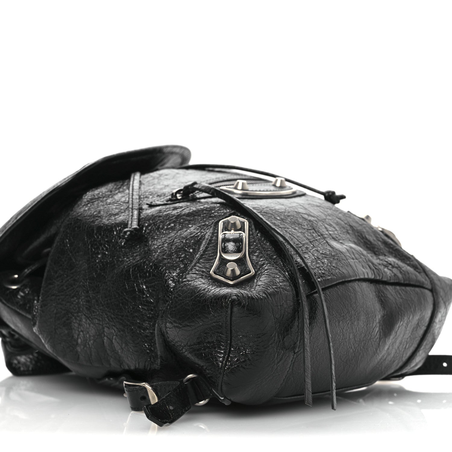 Balenciaga Agneau Silver Metallic Edge Hardware Backpack Black 10 of 14