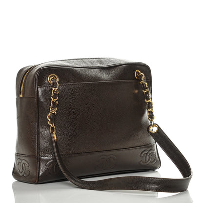 Chanel Caviar Shoulder Bag Brown 3 of 6