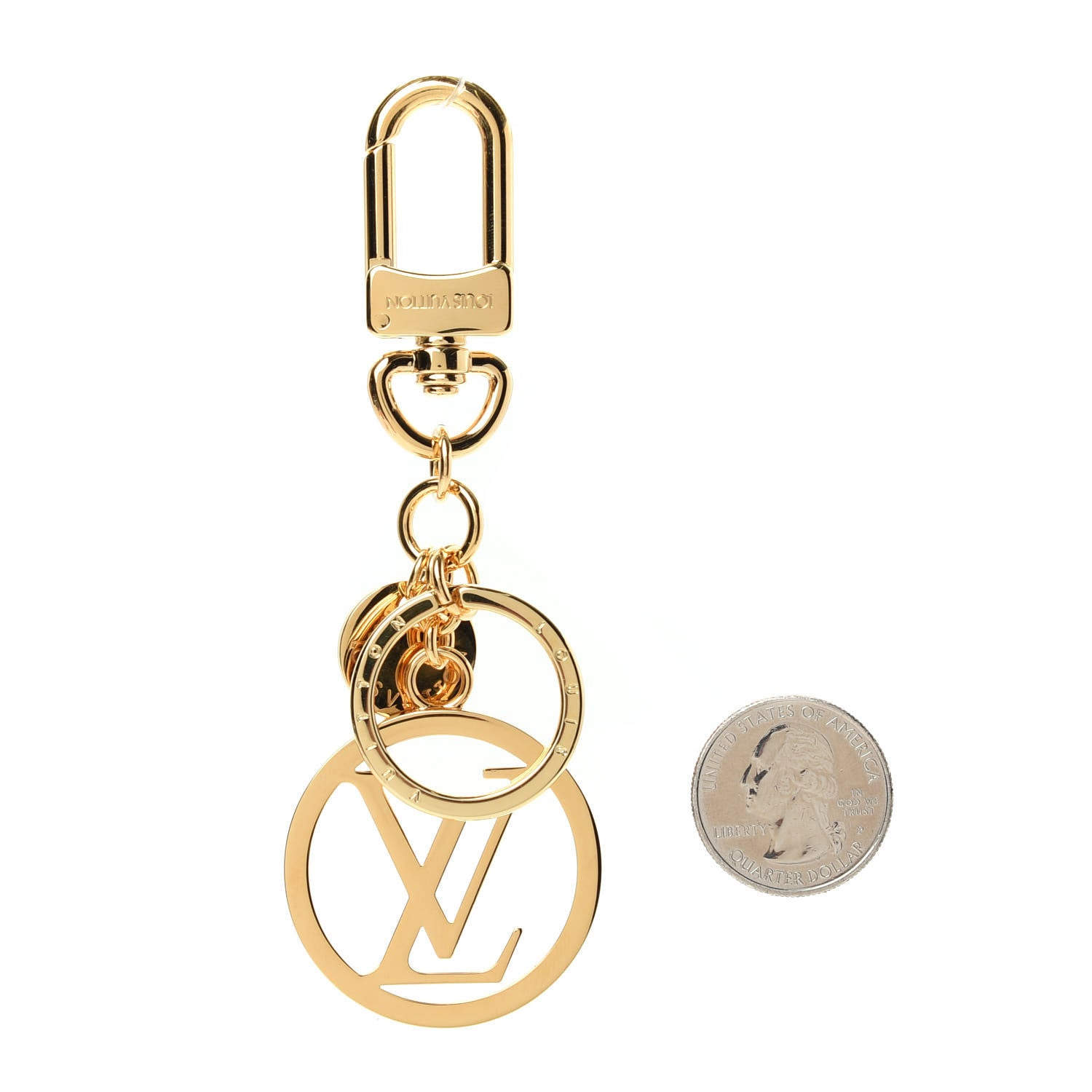 Louis Vuitton LV Circle Bag Charm Key Holder Gold 2 of 4