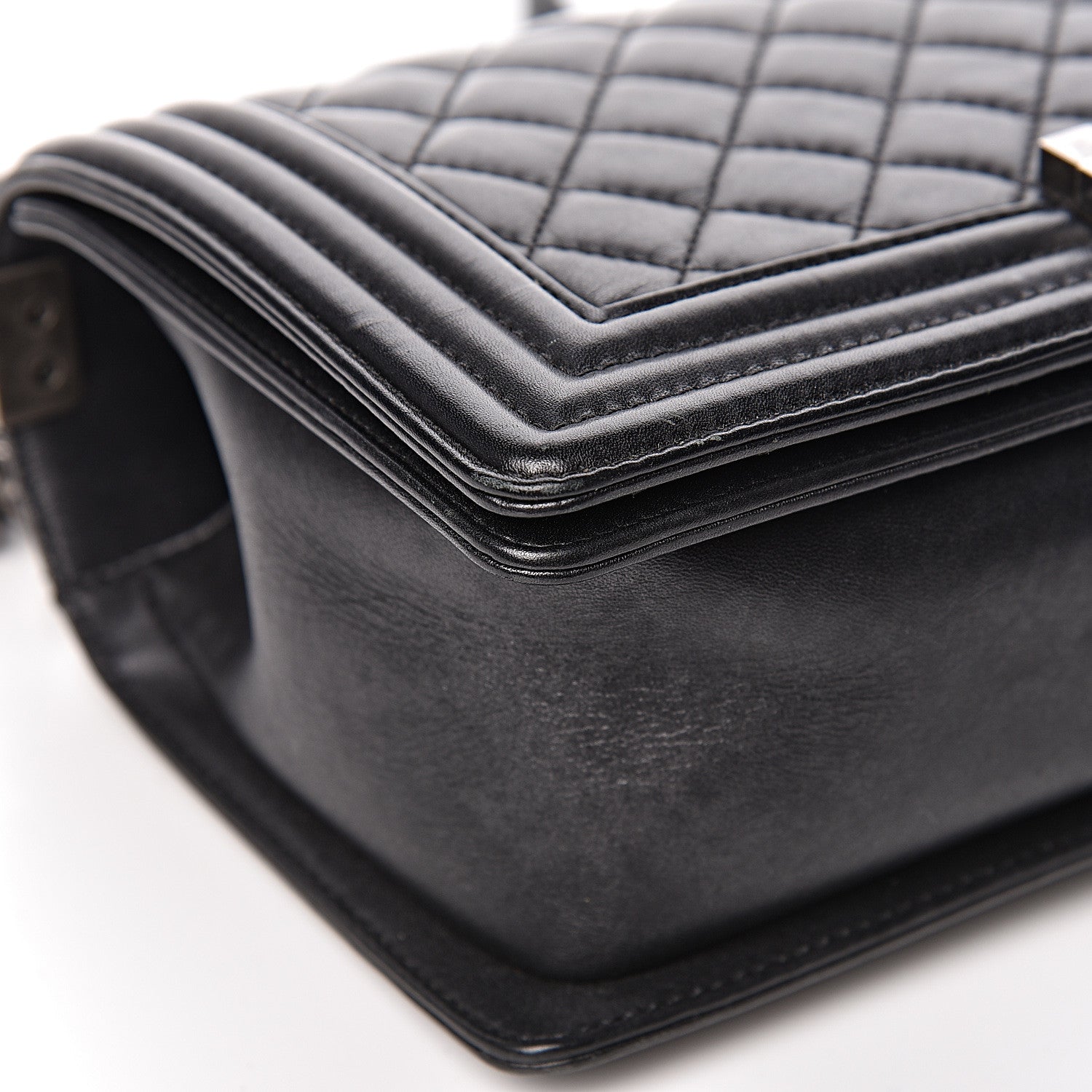 Chanel Lambskin Quilted Medium Boy Flap Black 17 of 20