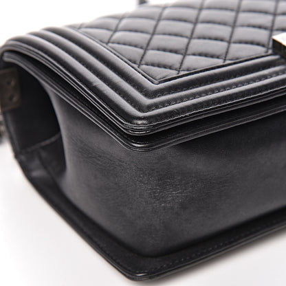 Chanel Lambskin Quilted Medium Boy Flap Black 17 of 20