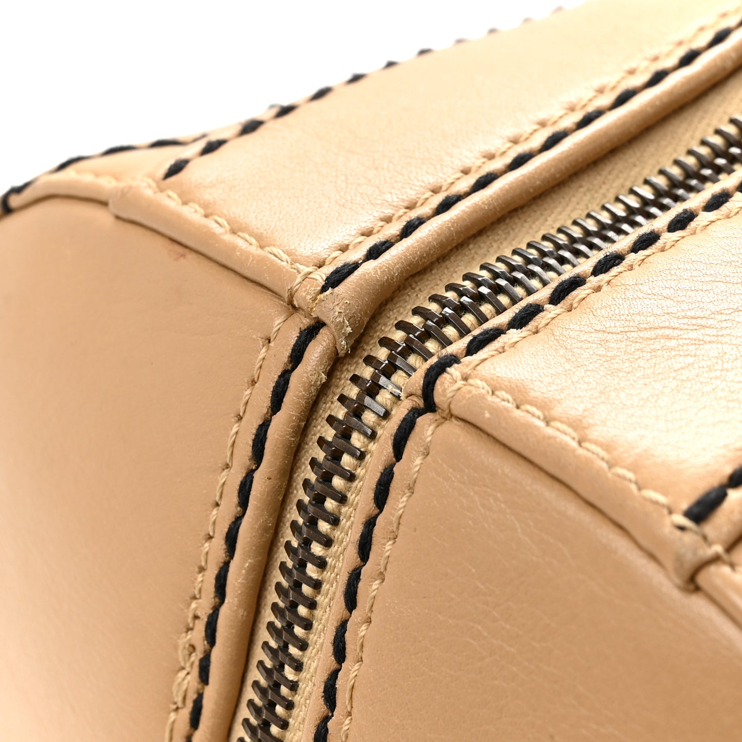 Calfskin Wild Stitch Duffel Bag Beige