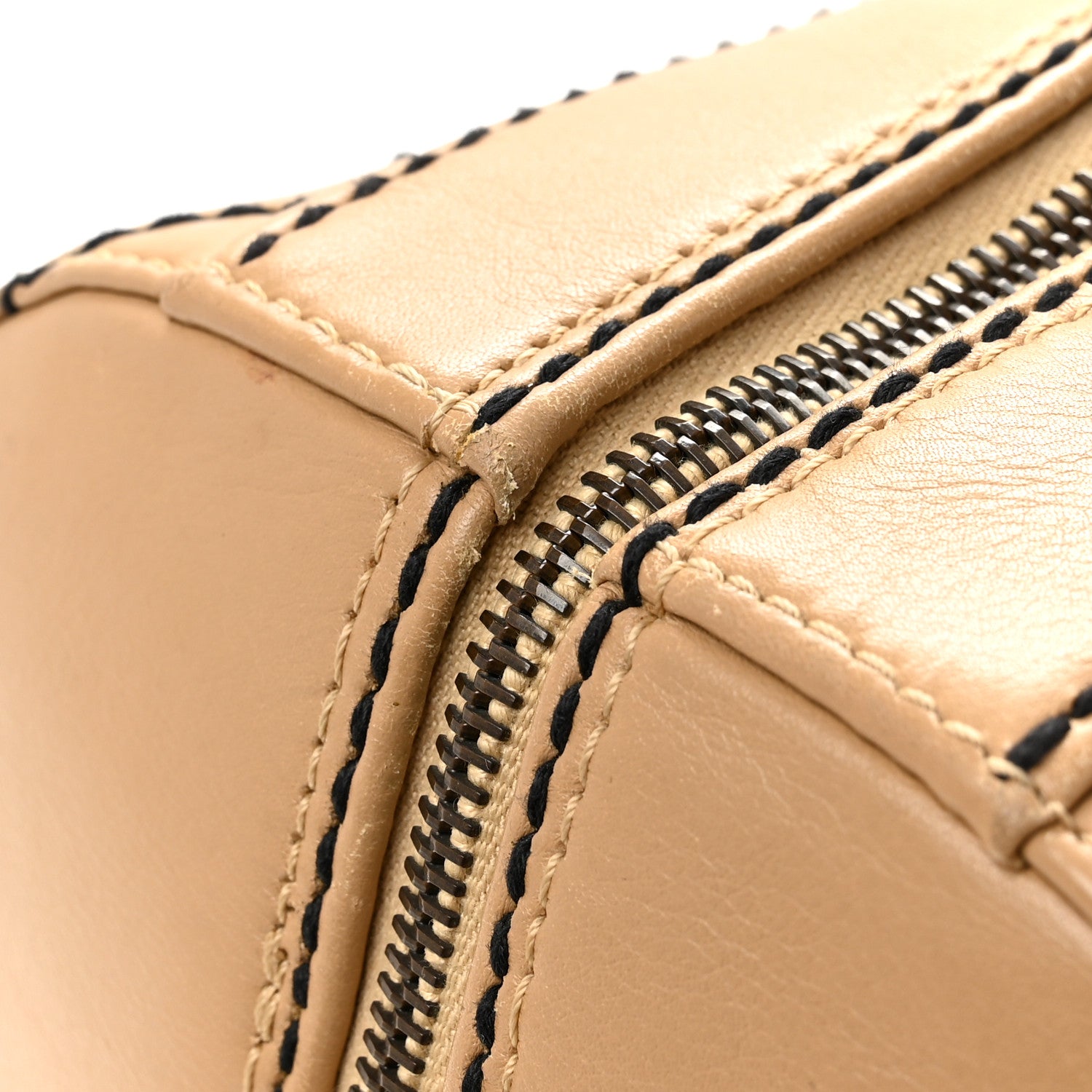 Chanel Calfskin Wild Stitch Duffel Bag Beige 11 of 15