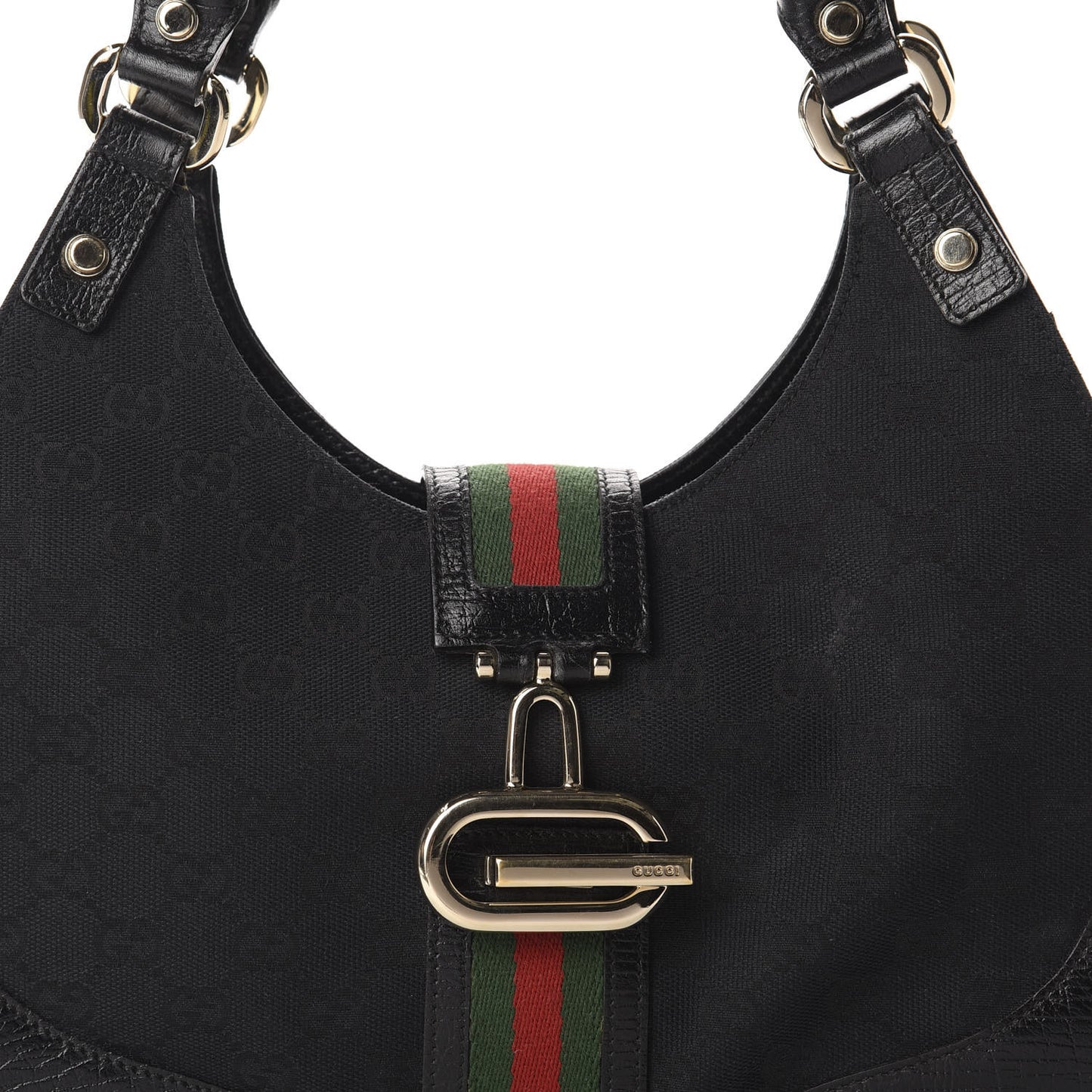 Monogram Web Junco Shoulder Bag Black