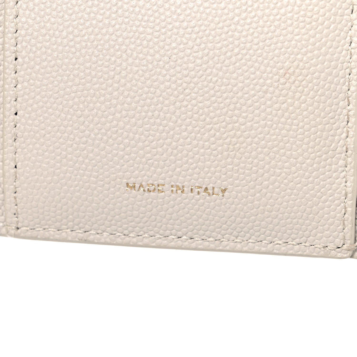 Saint Laurent Grain De Poudre Monogram Uptown Compact Wallet Blanc Vintage 8 of 17