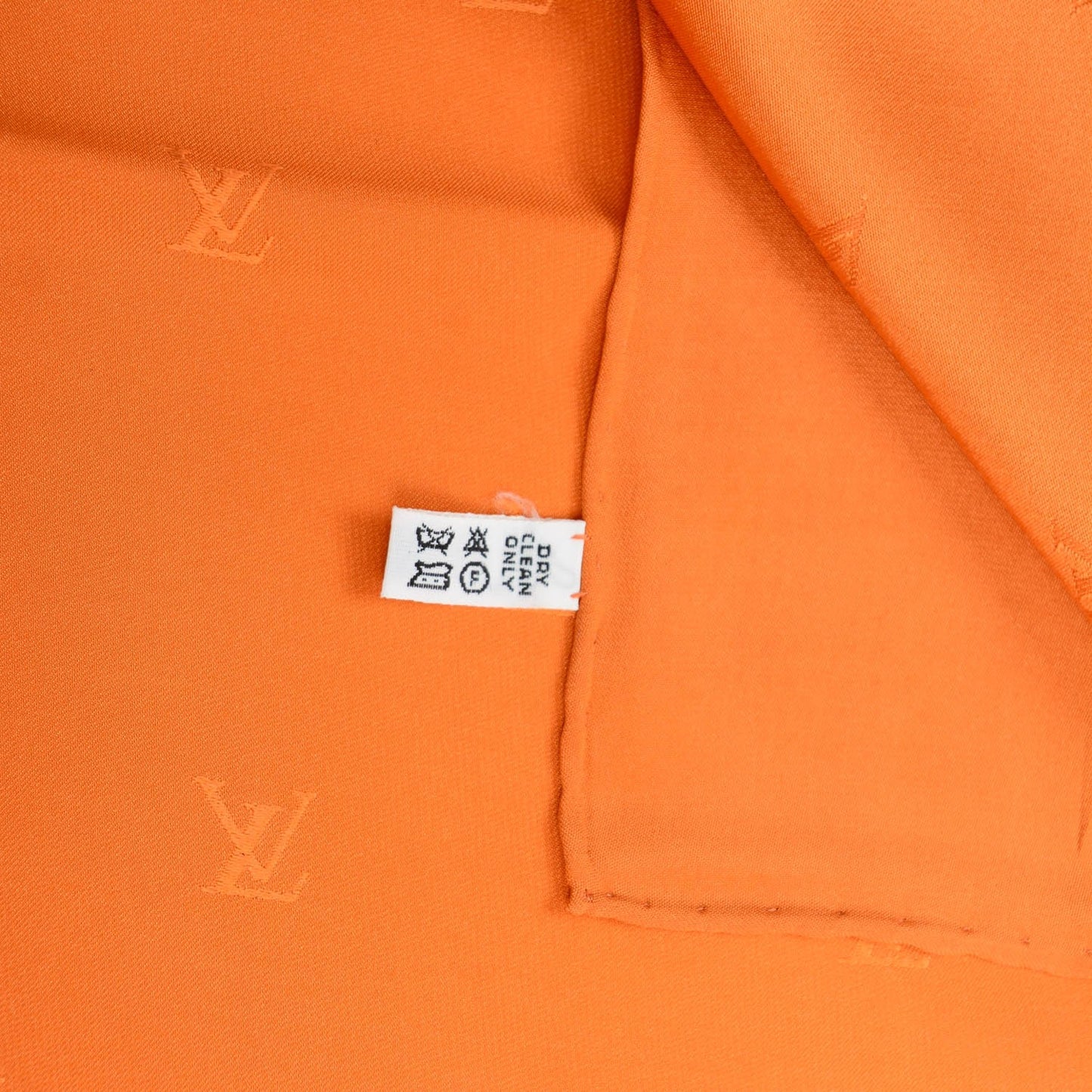 Silk Monogram Monaco Square Scarf Orange