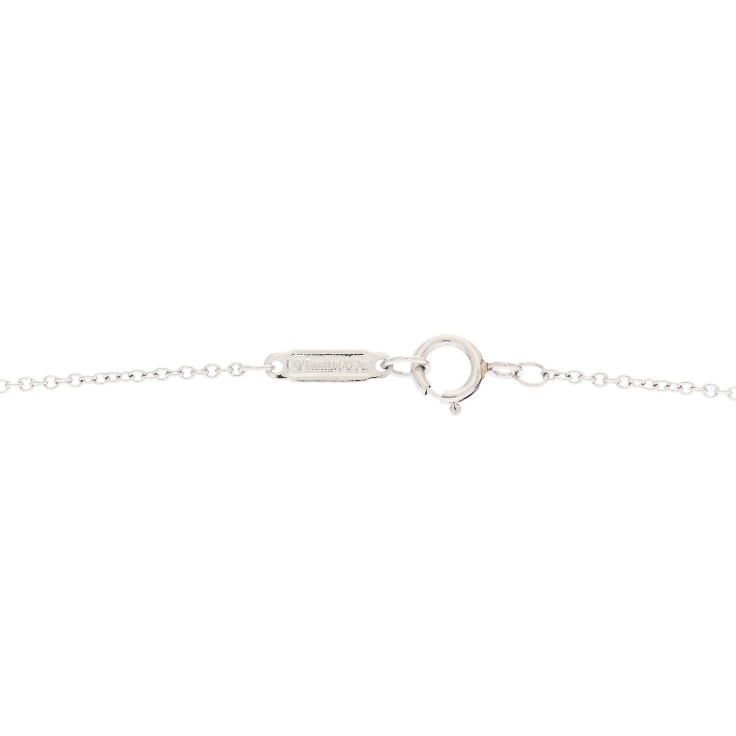 Tiffany Platinum Diamond Pink Sapphire Cobblestone Pendant Necklace 4 of 5