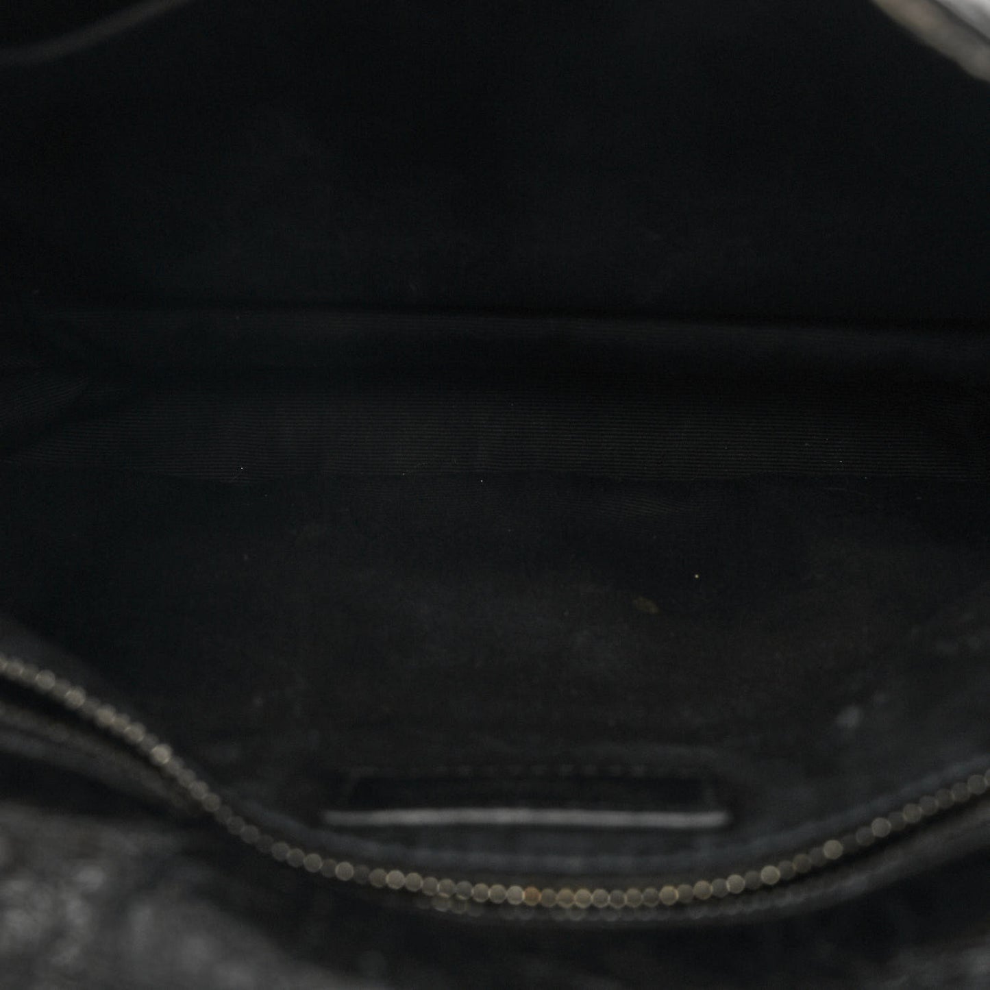 Crinkled Calfskin Matelasse Monogram Medium Niki Chain Satchel Black