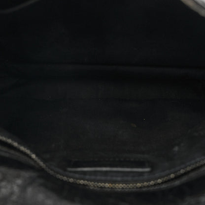 Saint Laurent Crinkled Calfskin Matelasse Monogram Medium Niki Chain Satchel Black 5 of 12
