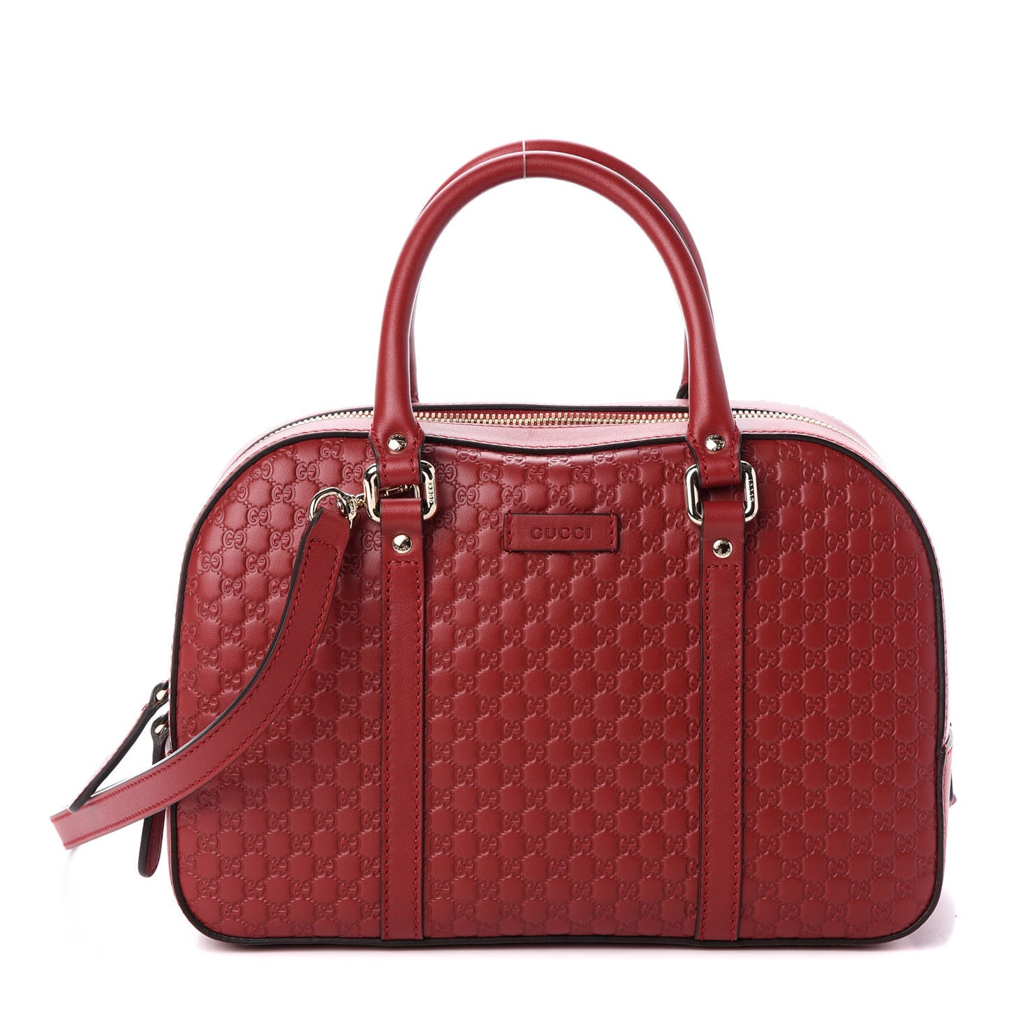 Soft Microguccissima Medium Crossbody Bag Rosso