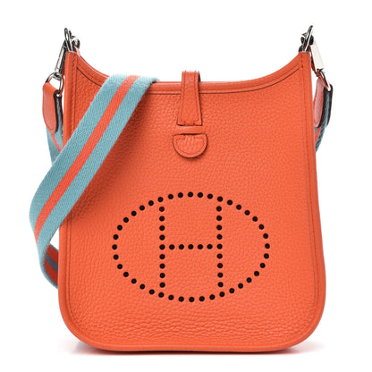 Hermes Taurillon Clemence Amazone Evelyne TPM Orange Poppy Saint Cyr 1 of 11