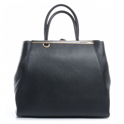 Fendi Vitello Elite Large 2Jours Tote Black 1 of 9