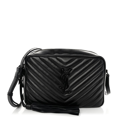 Saint Laurent Calfskin Matelasse Monogram Monochrome Lou Camera Bag Black 1 of 10