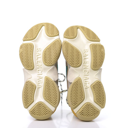 Balenciaga Fabric Mesh Womens Triple S Sneakers 37 Jaune Beige Vert Black Gris 5 of 7