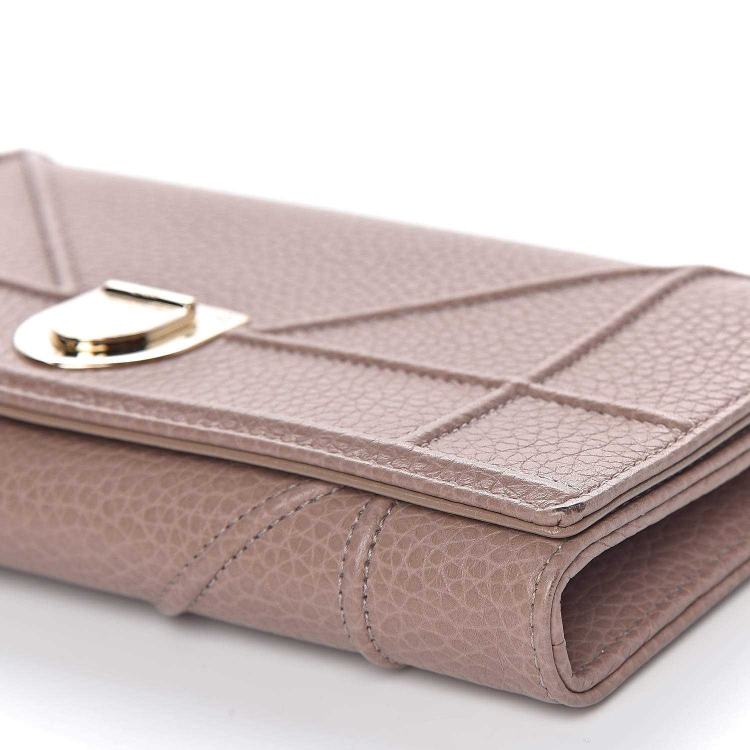 Christian Dior Grained Calfskin Diorama Croisiere Chain Wallet Taupe 9 of 11