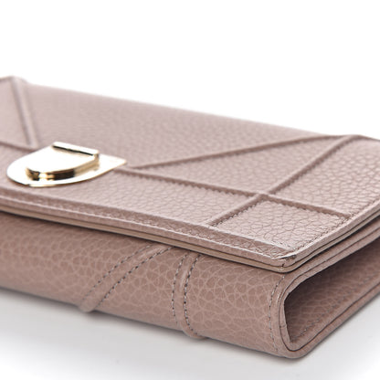 Christian Dior Grained Calfskin Diorama Croisiere Chain Wallet Taupe 9 of 11