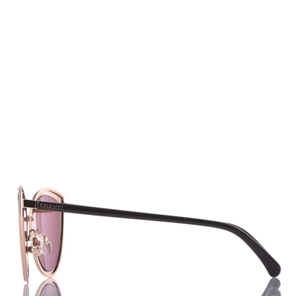Chanel Metal Cat Eye Sunglasses 4222 Pink Gold 2 of 8
