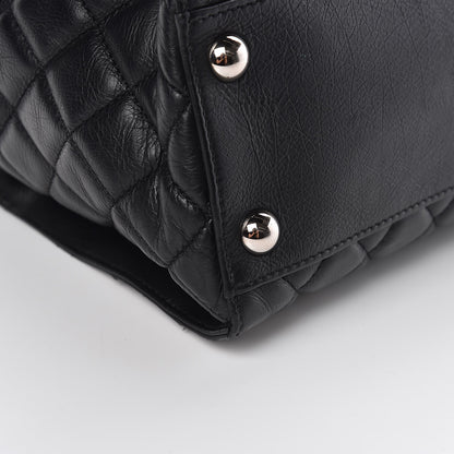 Chanel Calfskin Quilted Small Chic and Soft Shopping Tote Black 9 of 12