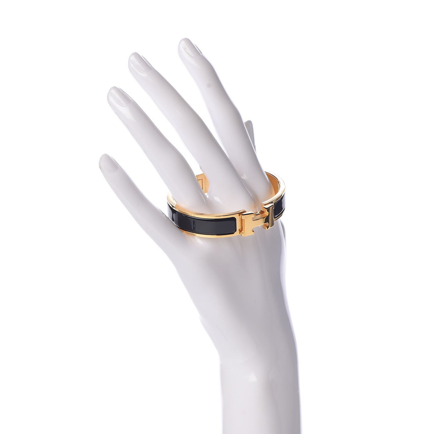 Hermes Enamel Narrow Clic Clac H Bracelet PM Black 2 of 5