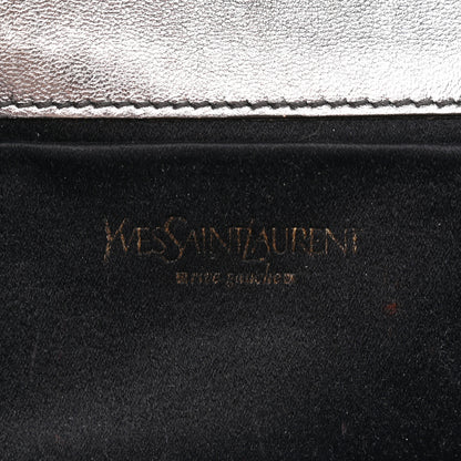 Saint Laurent Metallic Calfskin Y-Mail Clutch Silver 6 of 22