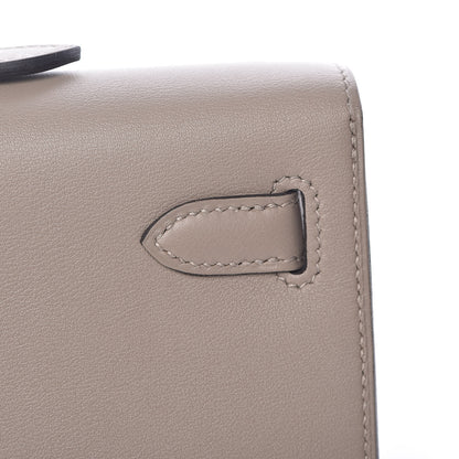 Hermes Swift Kelly Cut Clutch Pochette Gris Asphalt 16 of 28