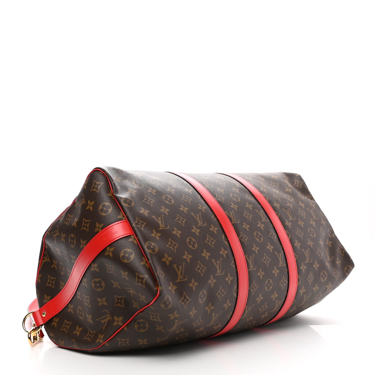 Louis Vuitton Calfskin Monogram Keepall Bandouliere 50 Coquelicot 4 of 8