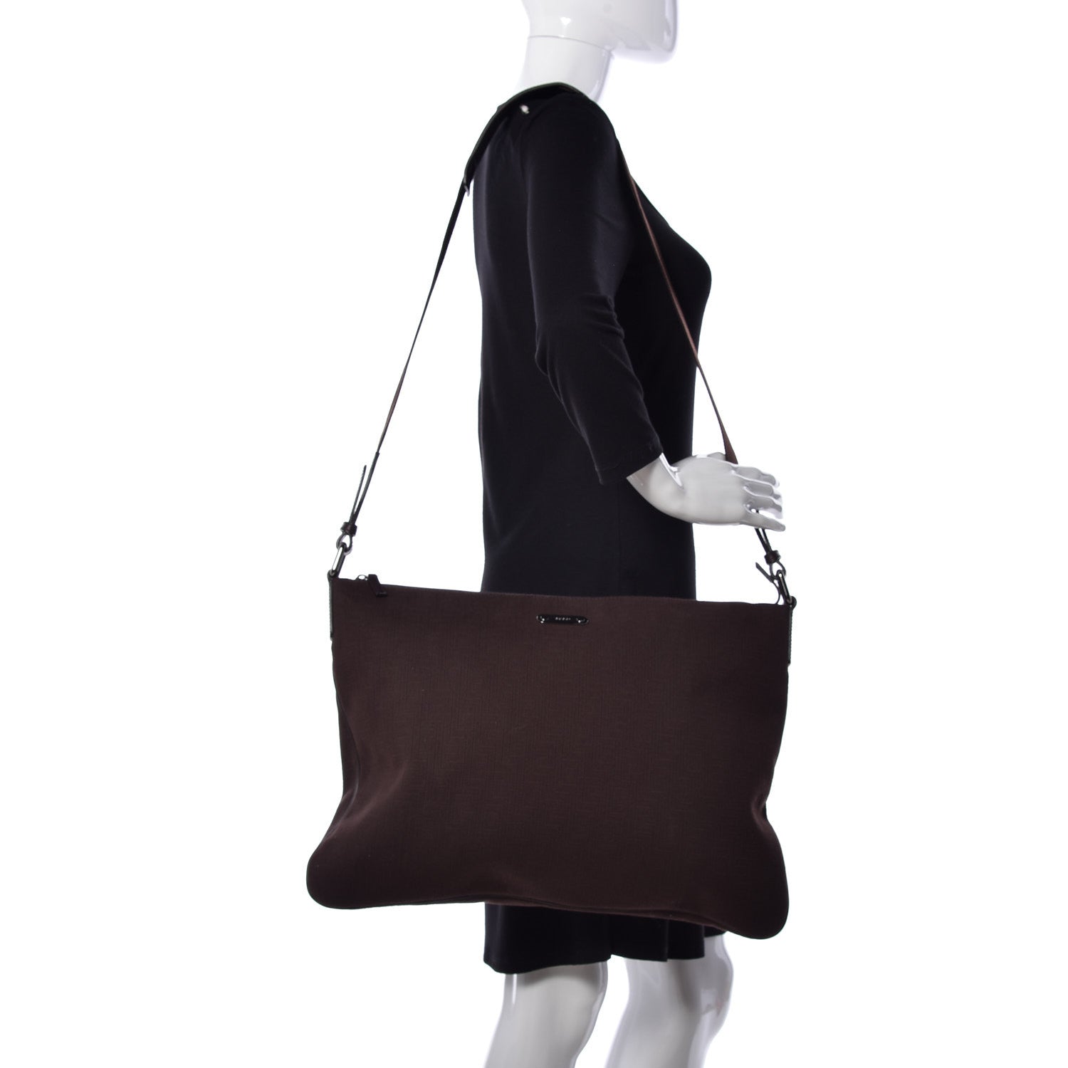 Gucci Canvas Messenger Bag Dark Brown 2 of 9