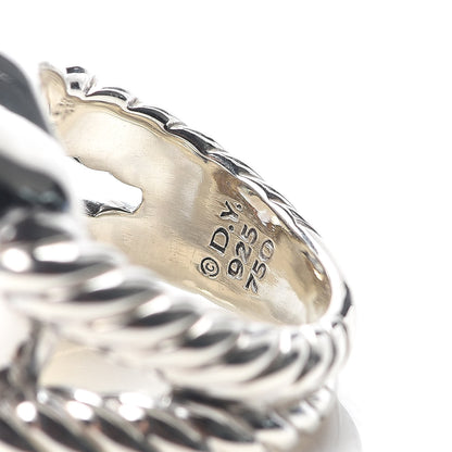 David Yurman Sterling Silver 18K Yellow Gold Diamond Champagne Citrine 17mm Albion Ring 52 6 5 of 5
