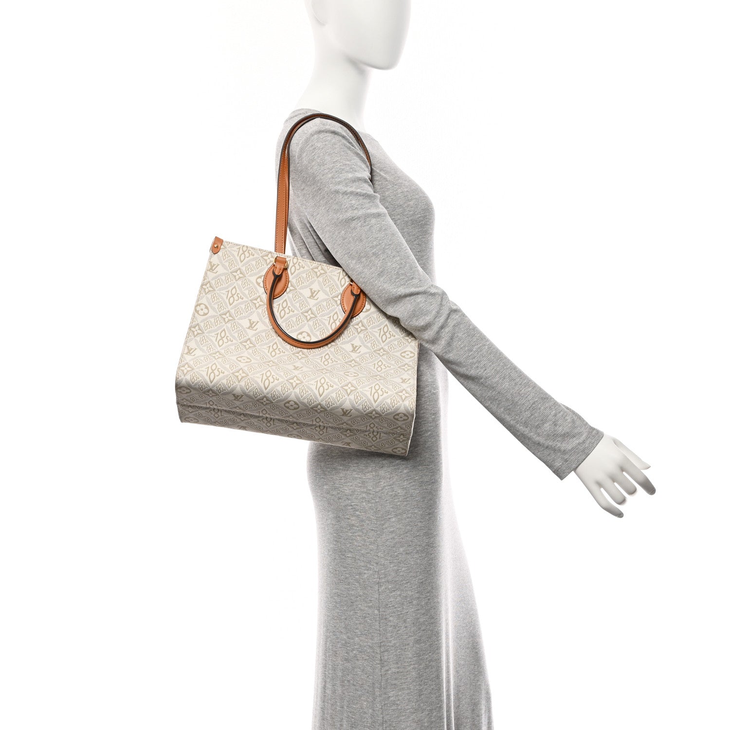 Louis Vuitton Jacquard Since 1854 Onthego MM Creme 2 of 9