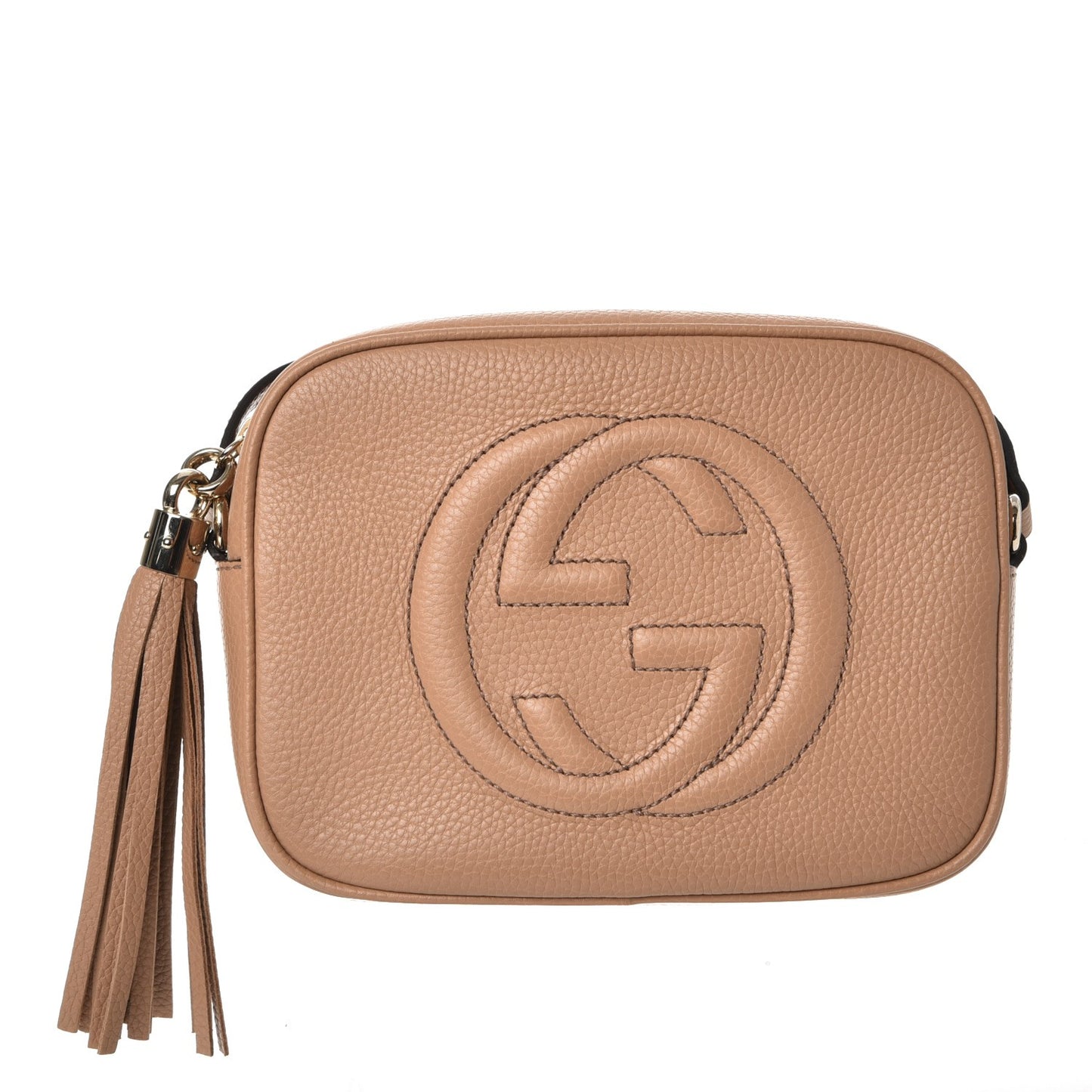 Pebbled Calfskin Small Soho Disco Bag Camelia