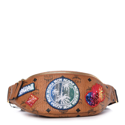 MCM Visetos Hawaii Patch Small Stark Belt Bag Cognac 1 of 9