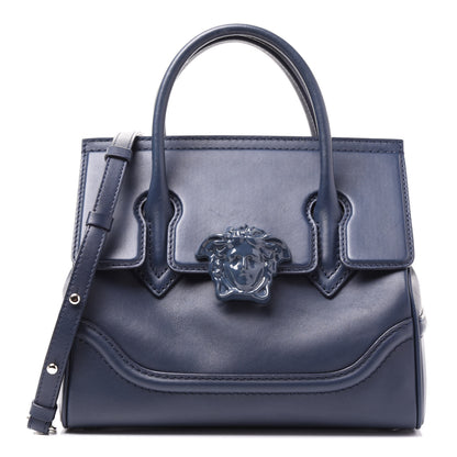 Versace Vitello Medium Palazzo Empire Bag Deep Blue 1 of 9