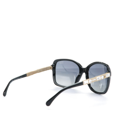 Chanel Baguette Crystal Polarized Square Sunglasses 5308-B Black 3 of 6
