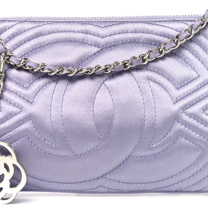 Chanel Satin Camellia Evening Bag Light Purple 8 of 10