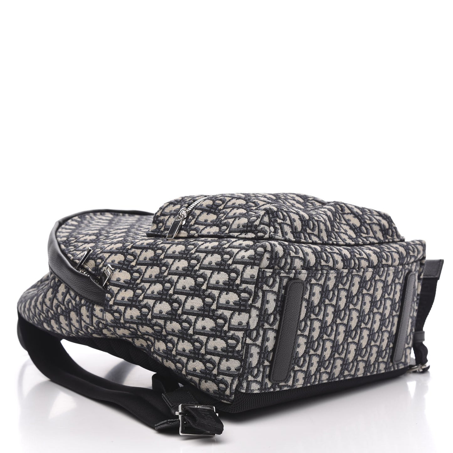 Oblique Calfskin Rider Backpack Beige Black
