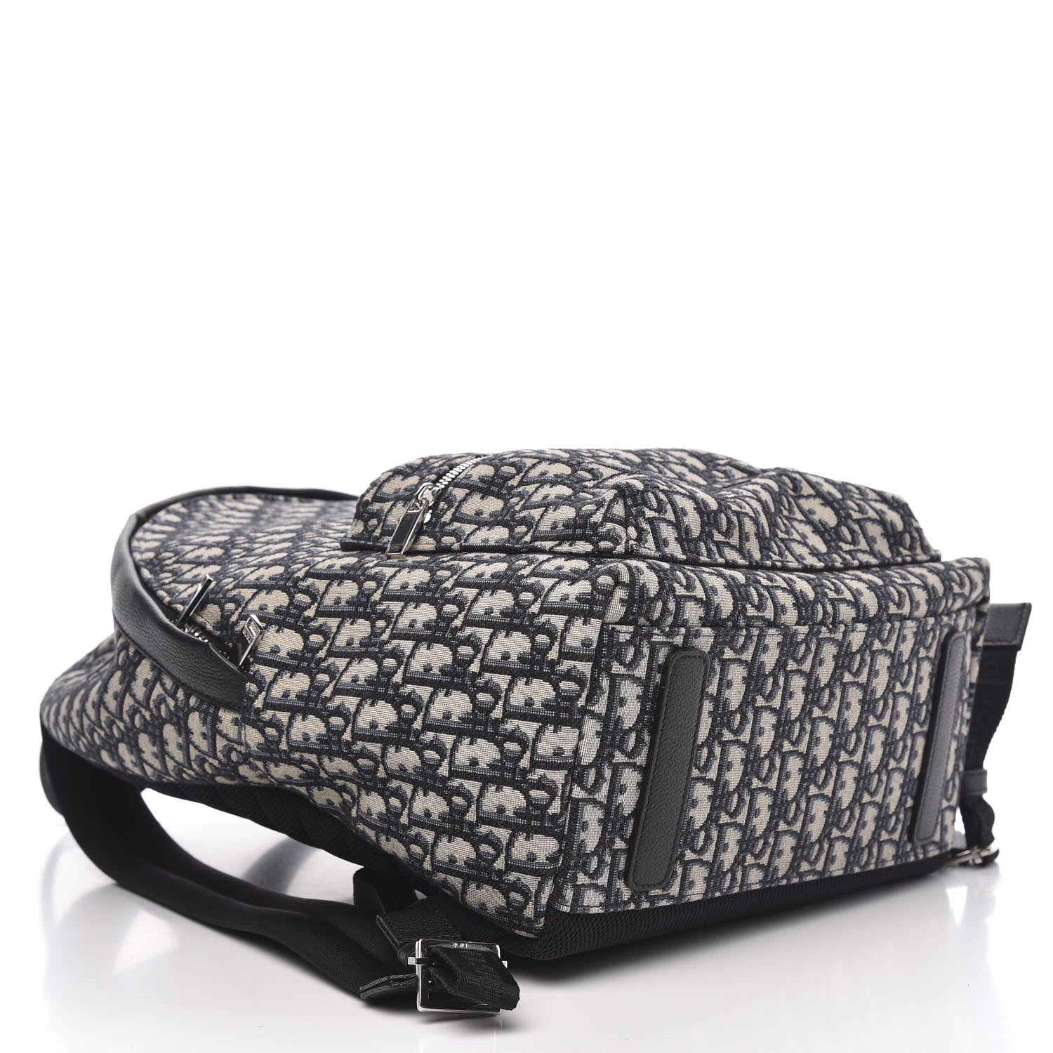 Christian Dior Oblique Calfskin Rider Backpack Beige Black 3 of 9