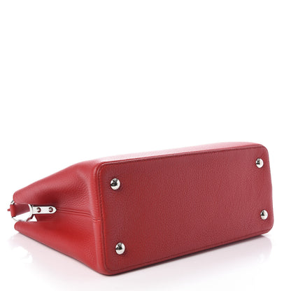 Louis Vuitton Taurillon Capucines MM Rubis 4 of 9