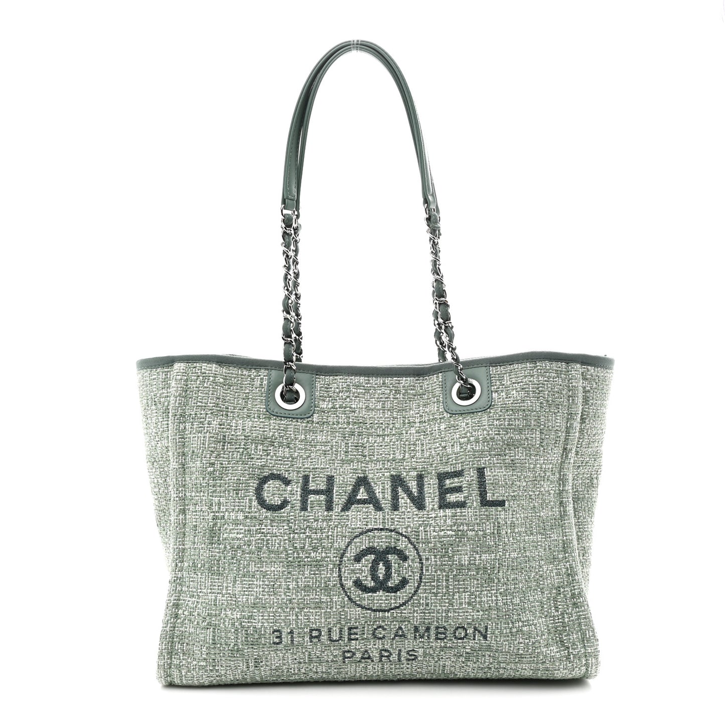Canvas Small Deauville Tote Green