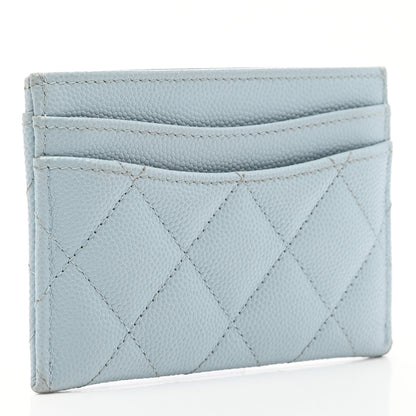 Chanel Caviar Quilted Card Holder Light Blue 3 of 8