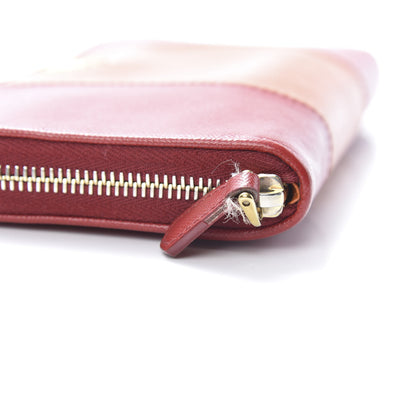 Prada Saffiano Bi-Color Metal Zip Around Wallet Fuocco Papaya 12 of 13
