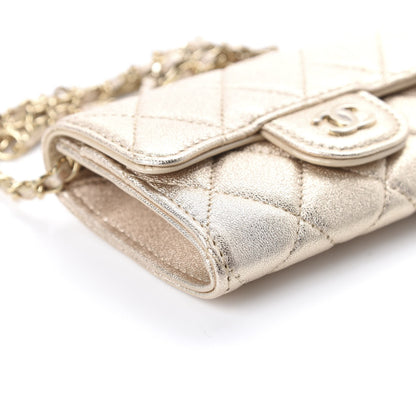 Chanel Metallic Lambskin Quilted Flap Chain Waist Bag Gold 6 of 12